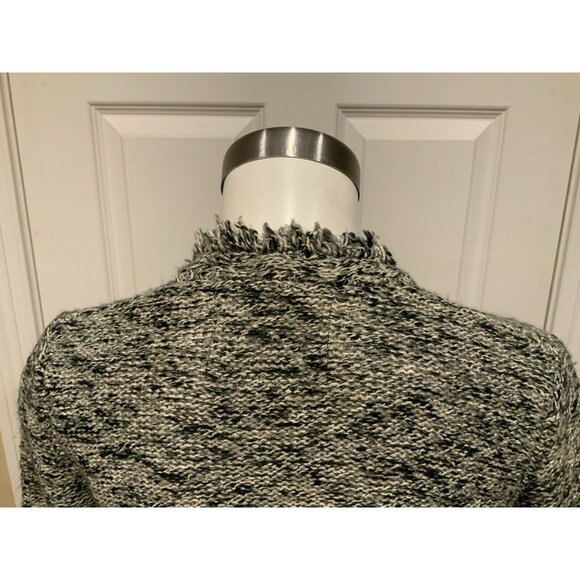 Angel of the North Anthropologie Black, Gray & White Fringe Cardigan, Size M - Picture 7 of 9